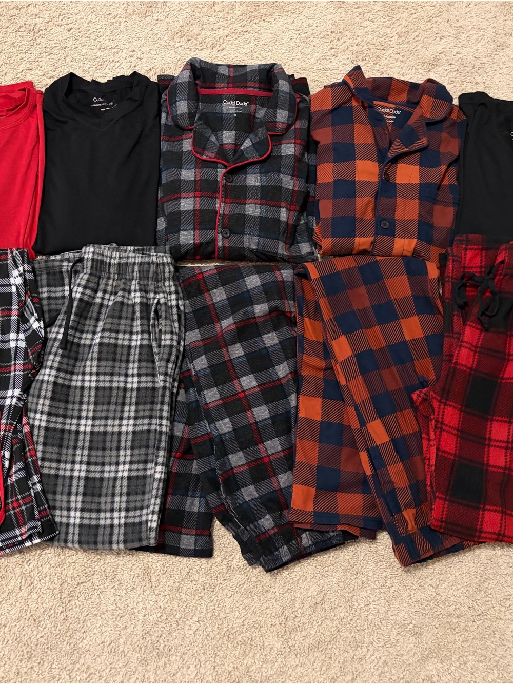 Cuddl Duds Men's Plaid Flannel cotton pajama sets size small - Picture 2 of 2